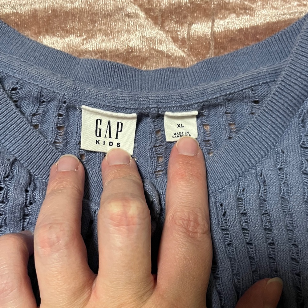 GAP Kids Navy Ribbed Sweater - Picture 2 of 4